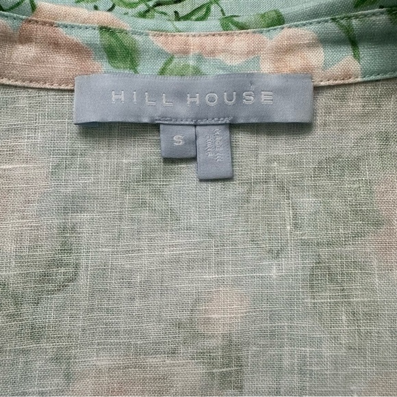 Hill House Linen Laura Floral Dress Blue Green Sz Small Cottagecore Feminine EUC - Picture 2 of 9